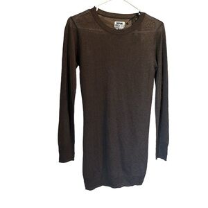 Future Collective sweater‎ semi sheer brown Reese Blutstein NEW xxs stretch